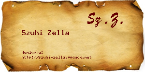 Szuhi Zella névjegykártya